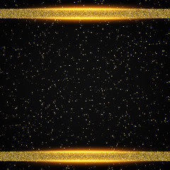 Luxury black and gold background. Design for presentation, concert, show