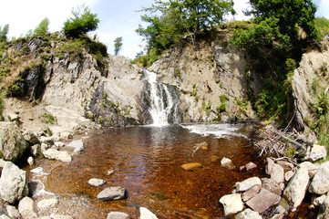 Canvas Print - Belgique Wallonie Fagnes Region Ovifat Ruisseau cascades promenades vacances