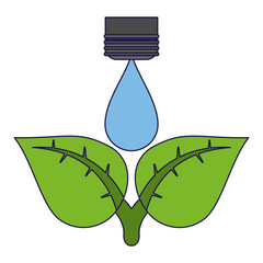 Poster - ecology water drop on plant