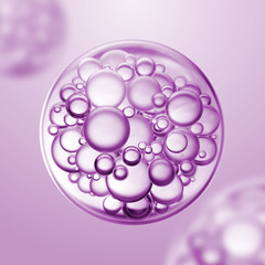 Poster - 3d render abstract background with refractive spheres. Beauty capsule illustration.....