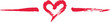 Grunge hand painted Valentine's Day heart divider