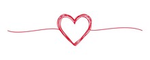 Tangled Grungy Red Heart Scribble