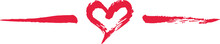 Grunge Hand Painted Valentine's Day Heart Divider