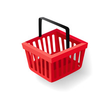 Shopping Basket With Handle, Supermarket Item