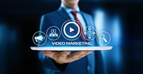 Video Marketing Advertising Businesss Internet Network Technology Concept