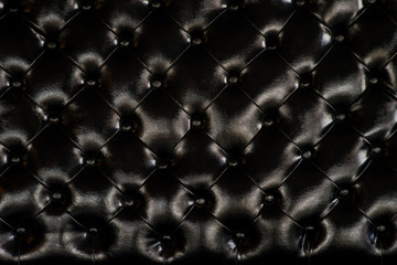 Luxury Black leather sofa for texture background