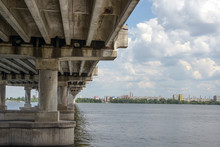 View From Under Bridge In Dnepr, Former Dnepropetrovsk, Ukraine.