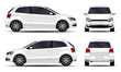 © kupchynskyi12 - realistic car. hatchback. front view, side view, back view.