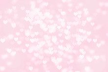 Heart Shape Valentine Day Bokeh Background
