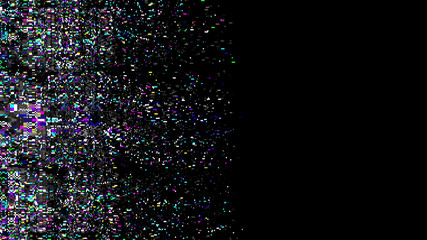 Fototapete - Glitch. Computer screen error. Digital pixel noise abstract design. Television signal fail. Data decay. Glitch background. Monitor technical problem.