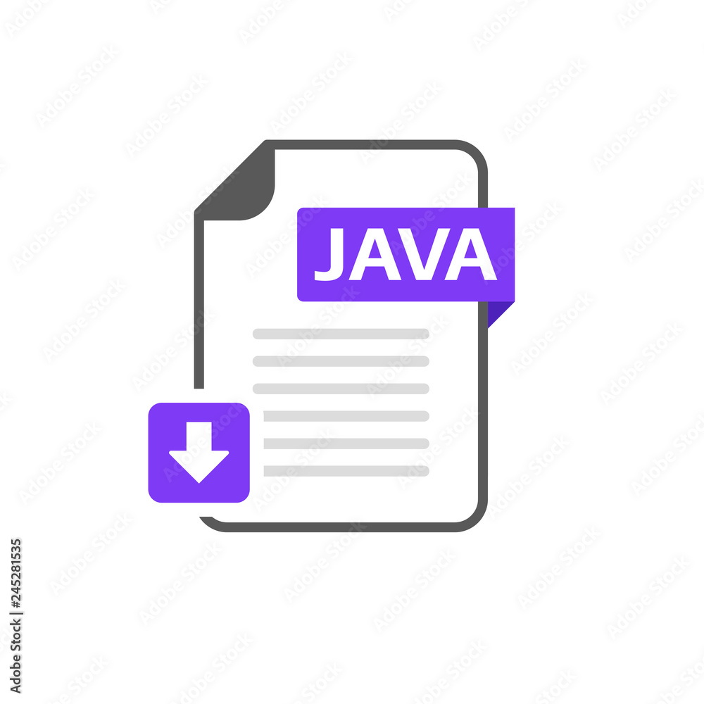 Download JAVA file format, extension icon Stock Vector | Adobe Stock