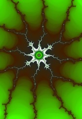 abstract green eye fractal