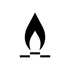 Canvas Print - Gas Flame Icon or Logo