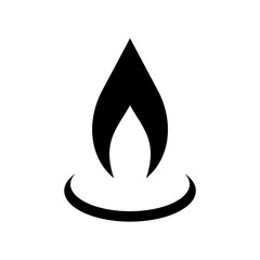 Wall Mural - Gas Flame Icon or Logo