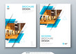 © great_bergens - Brochure template layout design. Corporate business annual report, catalog, magazine, flyer mockup. Creative modern bright concept with rhombus shape