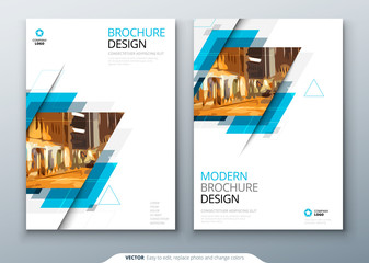 Wall Mural - brochure template layout design. corporate business annual report, catalog, magazine, flyer mockup. 