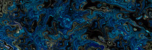 Abstract Liquid Blue Dark Background. Digital Art Abstract Pattern.