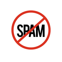 Poster - no spam sign symbol
