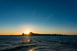 Bei Sonnenuntergang auf dem See