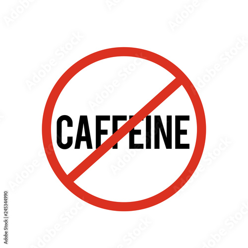 no caffeine icon. No caffeine icon vector. Linear style sign for mobile
