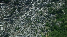 Favela Aerials: God's Eye Looking Directly Down Onto Rocinha Favela, Rio De Janeiro, Brazil