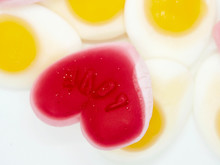 Colorful And Lovely Collection Of Sweet Jelly(jelly Bean, Heart Shaped Jelly, Sunny Side Up Egg Shaped Jelly)