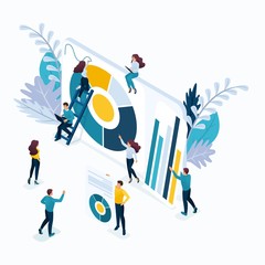 Poster - Isometric Business Concept, Young Entrepreneurs
