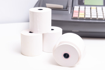 Roll of Cash Register Paper Receipt