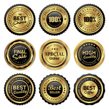 Set Of Quality Badges And Labels