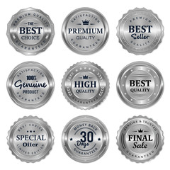 Wall Mural - set of luxury silver badges and labels