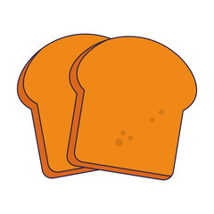 Poster - Bread slices food isolated