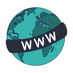 Wall Mural - World website symbol isolated