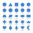 Set of basic geometric shapes.
