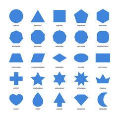 set of basic geometric shapes.