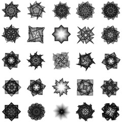 Holiday patterns of stars and flowers for gifts ground