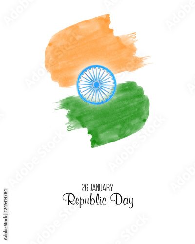 Illustration Of Happy Indian Republic Day Celebration Poster Or
