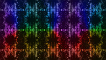 Poster - Abstract artistic 3d computer generated unique fractals patterns background