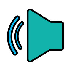 Poster - megaphone sound isolated icon