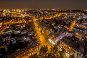 Wall Mural - Aerial Groningen city night