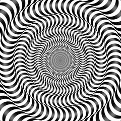 Sticker - Psychedelic optical spin illusion background.