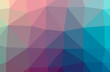 Illustration of abstract Blue, Purple And Green horizontal low poly background. Beautiful polygon design pattern.