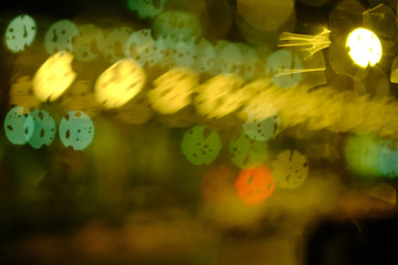 Abstract circular bokeh background of night light