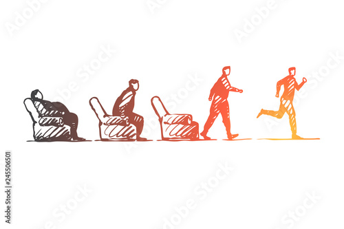 Cuadros en Lienzo Motivation, startup, sport, fitness, run concept