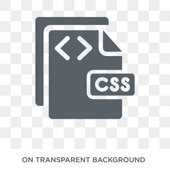 Wall Mural - Css icon. Trendy flat vector Css icon on transparent background from Programming collection. High quality filled Css symbol use for web and mobile