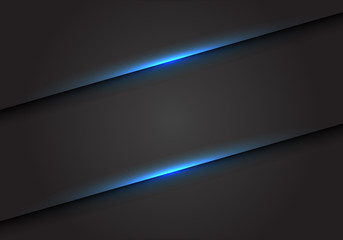 Abstract blue light line slash on dark grey blank space design modern futuristic background vector illustration.