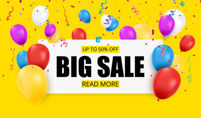 Canvas Print - Big sale banner. Advertising poster. Sale background.