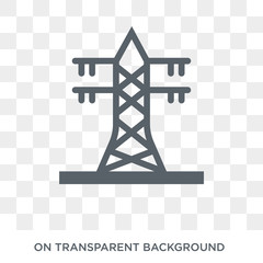 Power line icon. Power line design concept from Industry collection. Simple element vector illustration on transparent background.