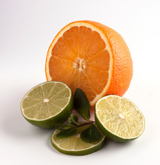 Wall Mural - Orange and lime