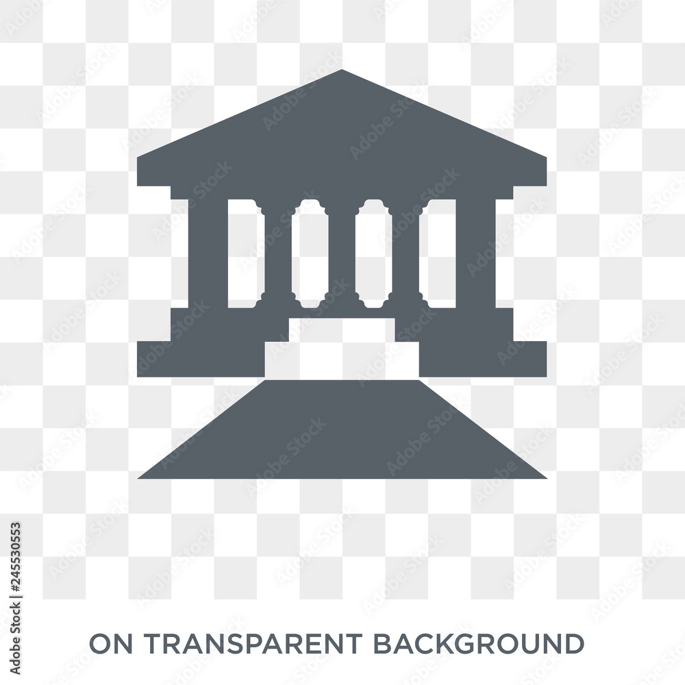 Parthenon icon. Trendy flat vector Parthenon icon on transparent ...