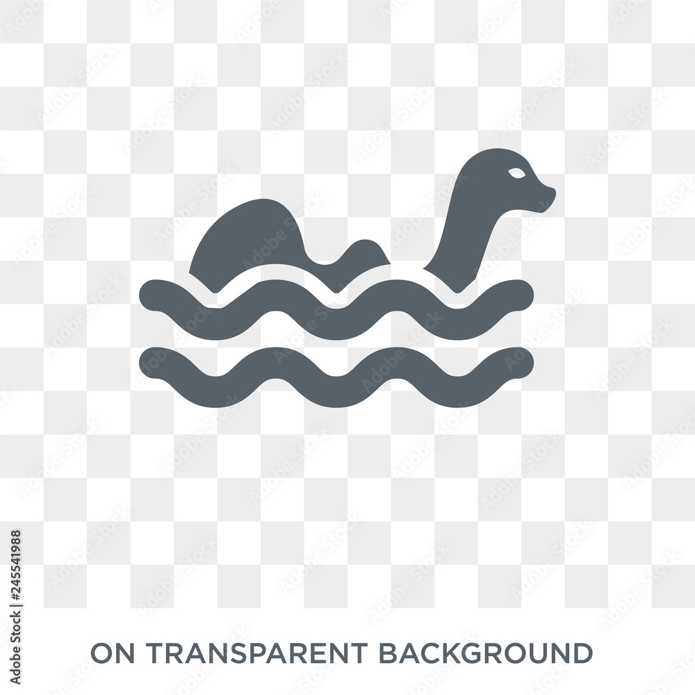 Loch ness monster icon. Trendy flat vector Loch ness monster icon on ...